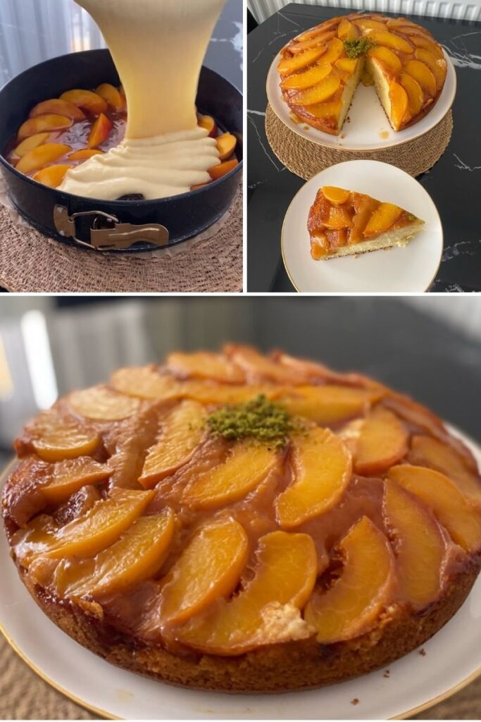 Karamelli Şeftalili Kek Tarifi