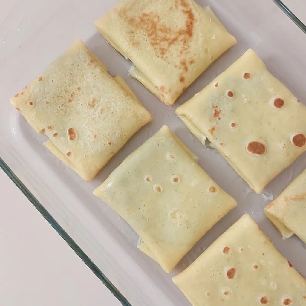 Beşamelli,Ispanaklı Krep Bohçaları Tarifi