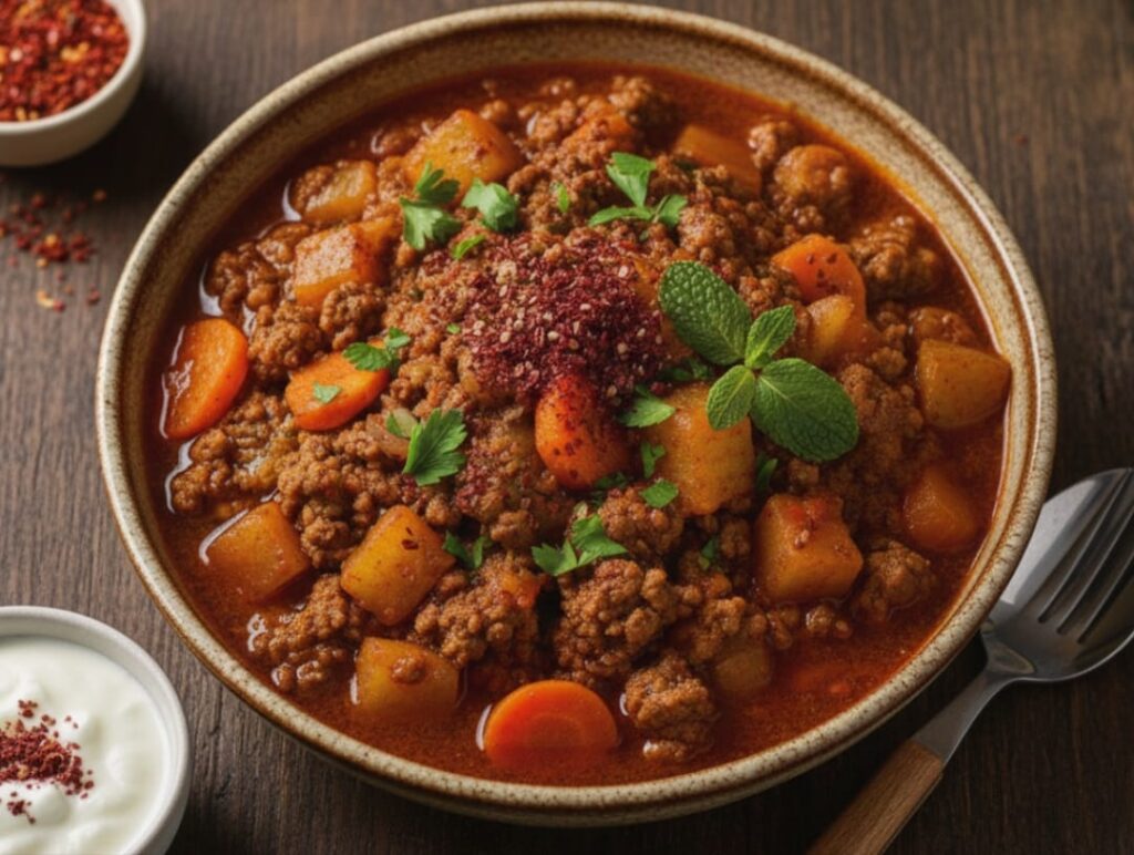 Kıymalı Baharatlı Kereviz Yemeği Tarifi