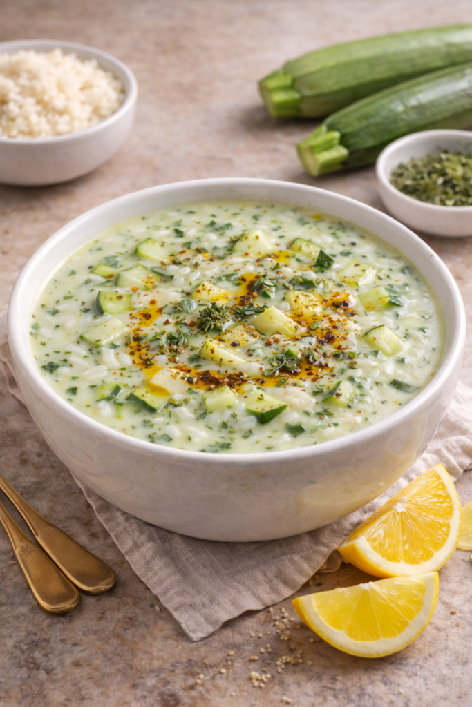 Kabaklı Yoğurt Çorbası Tarifi