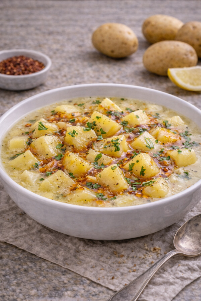 Anne Usulü Terbiyeli Patates Yemeği Tarifi