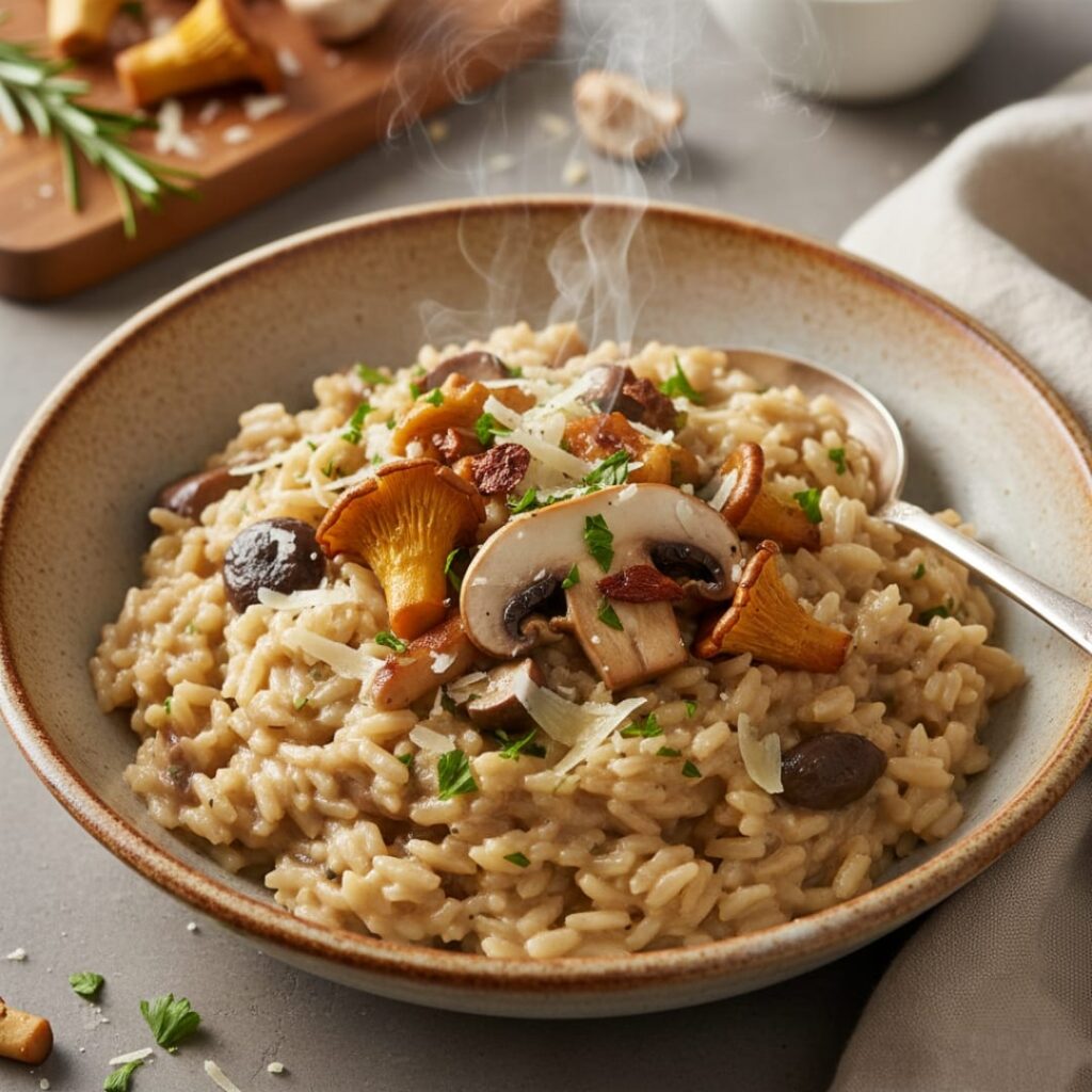 Kremalı Mantarlı Risotto Tarifi
