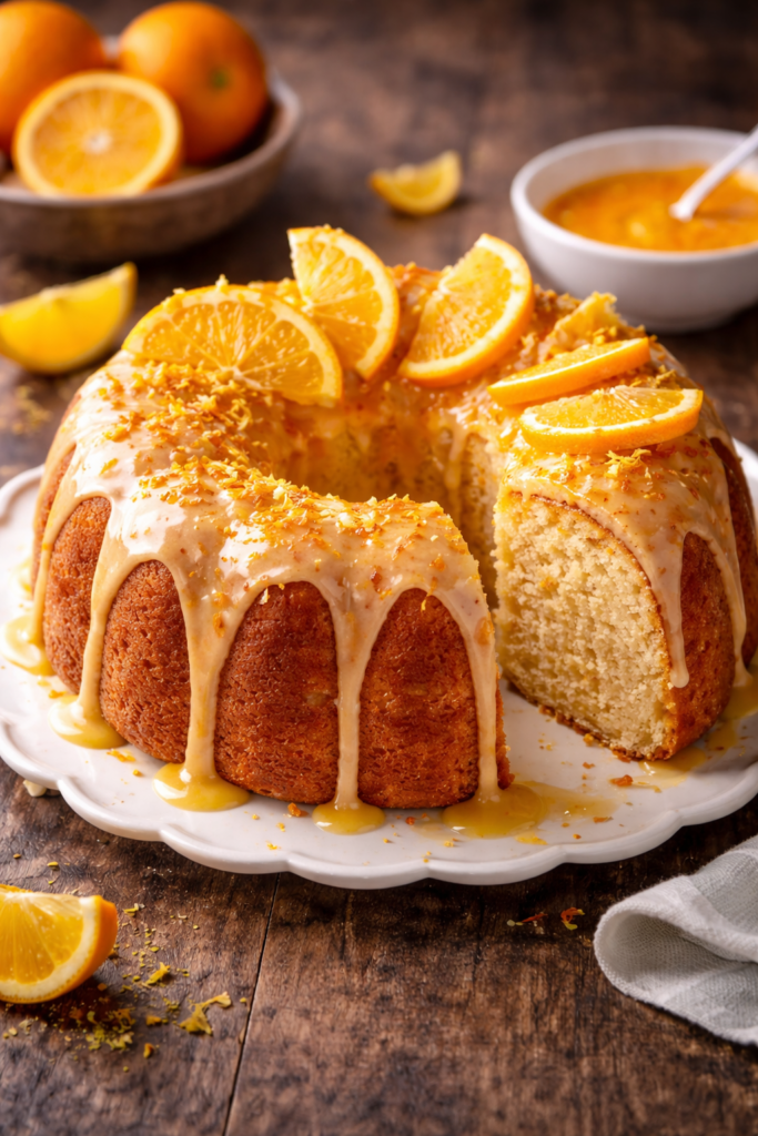 Portakallı ve Soslu Pamuk Kek Tarifi