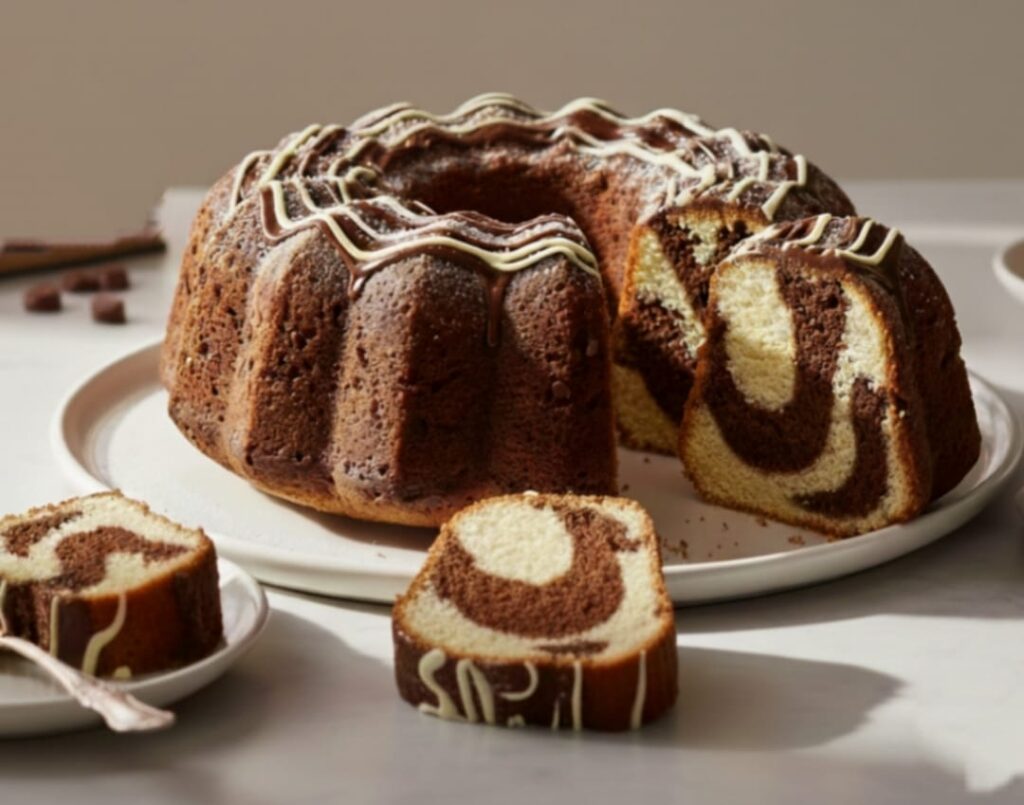 Çikolatalı Mozaik Desenli Mermer Kek Tarifi