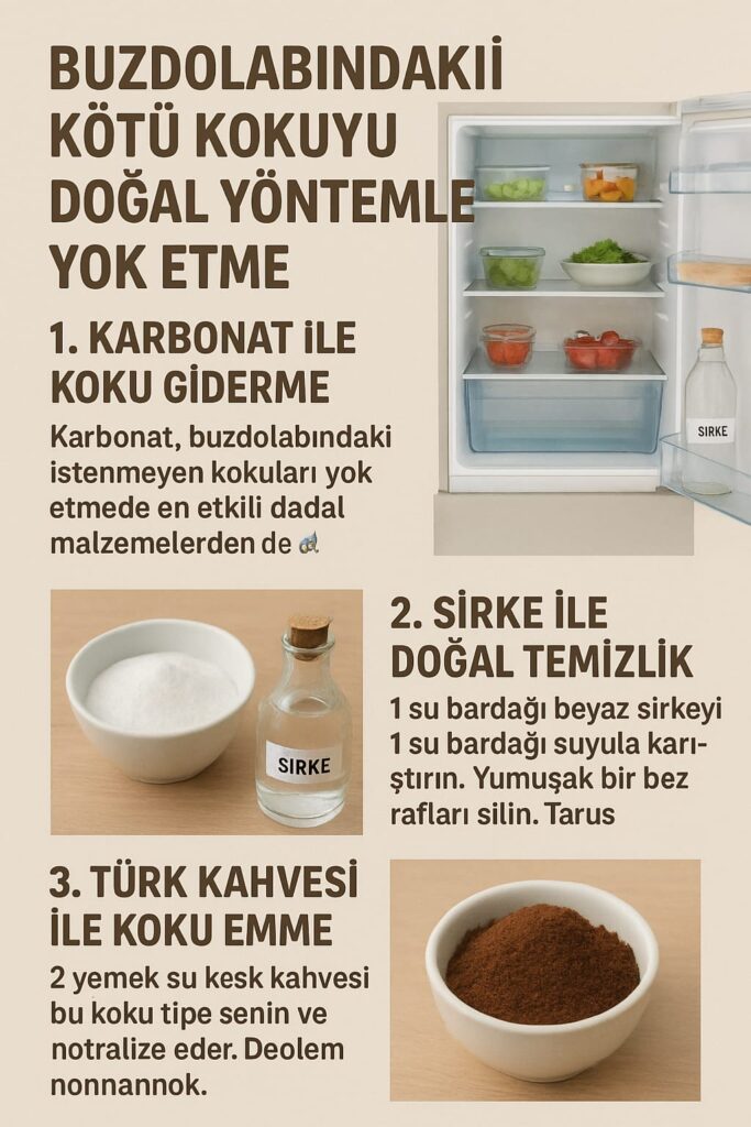 Buzdolabındaki Kötü Kokuyu Doğal Yollarla Yok Etme