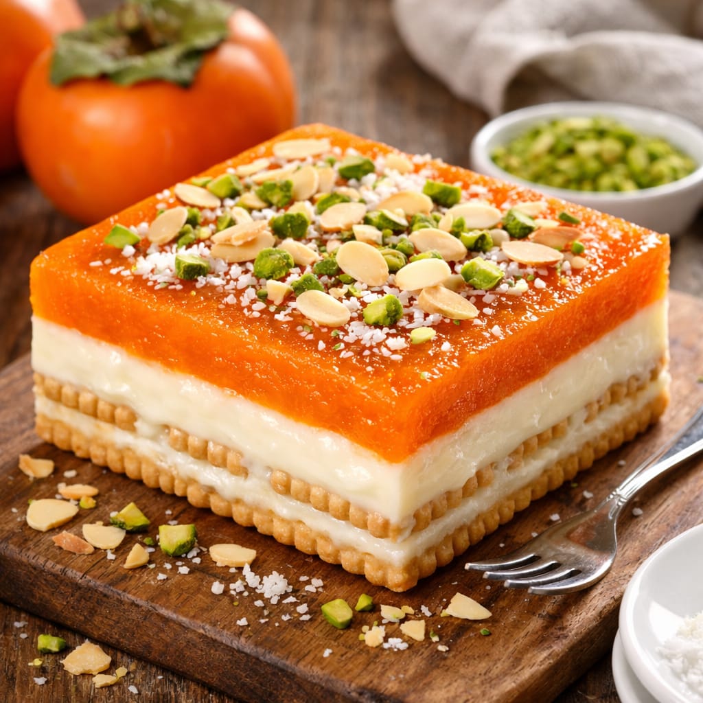 Cennet Hurmalı Bisküvili Pasta Tarifi