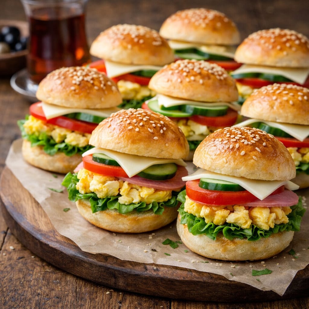 Mini Kahvaltı Sandviçleri Tarifi