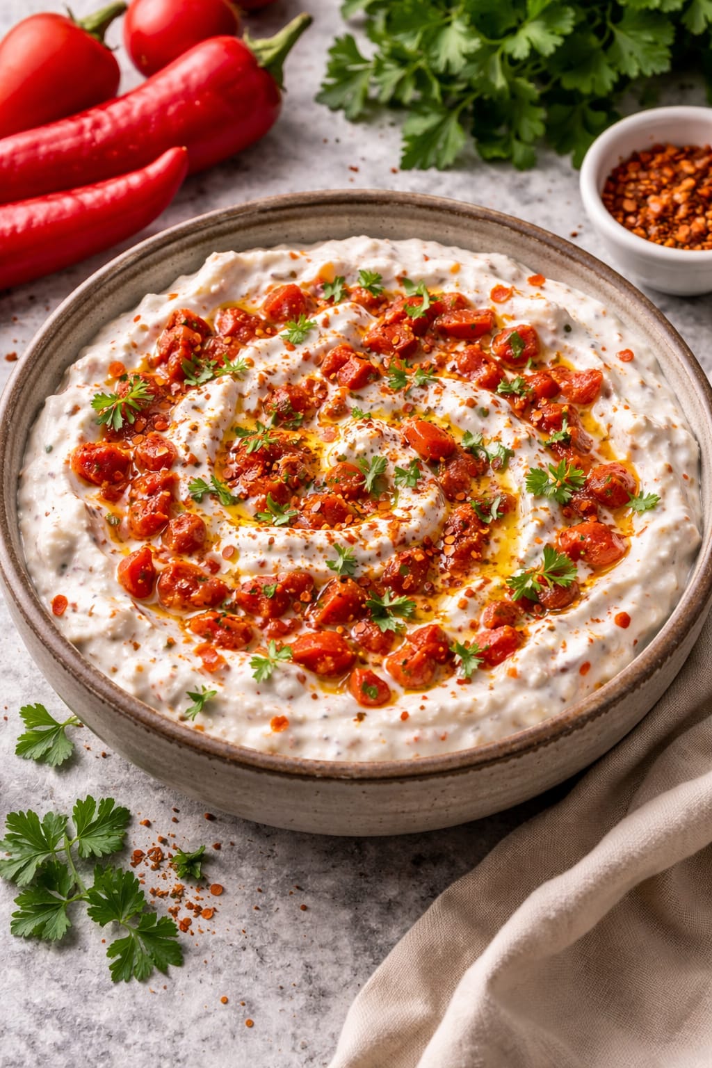 Yoğurtlu Kapya Biber Mezesi Tarifi