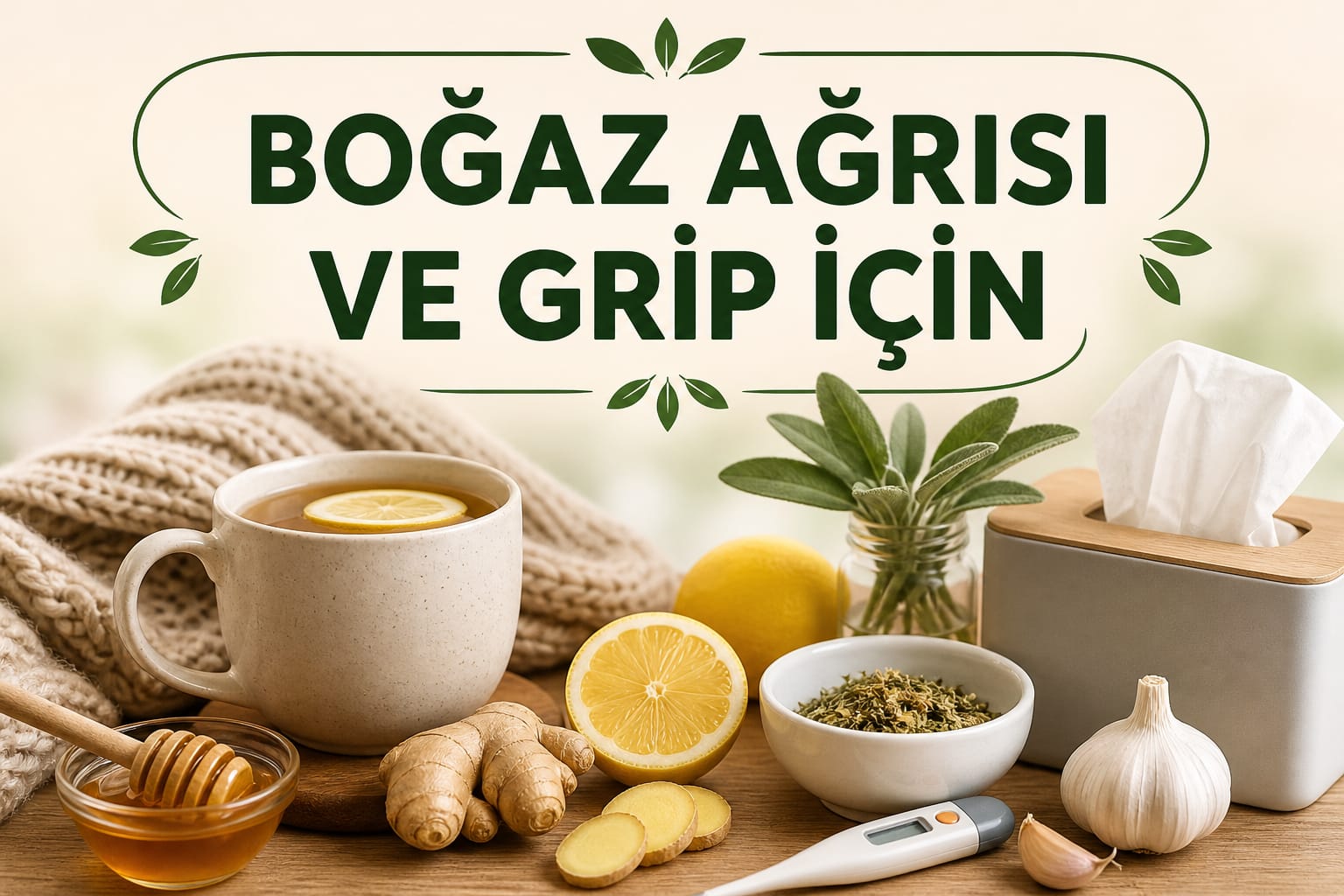 Boğaz Ağrısı ve Grip İçin Doğal Destekleyici Öneriler