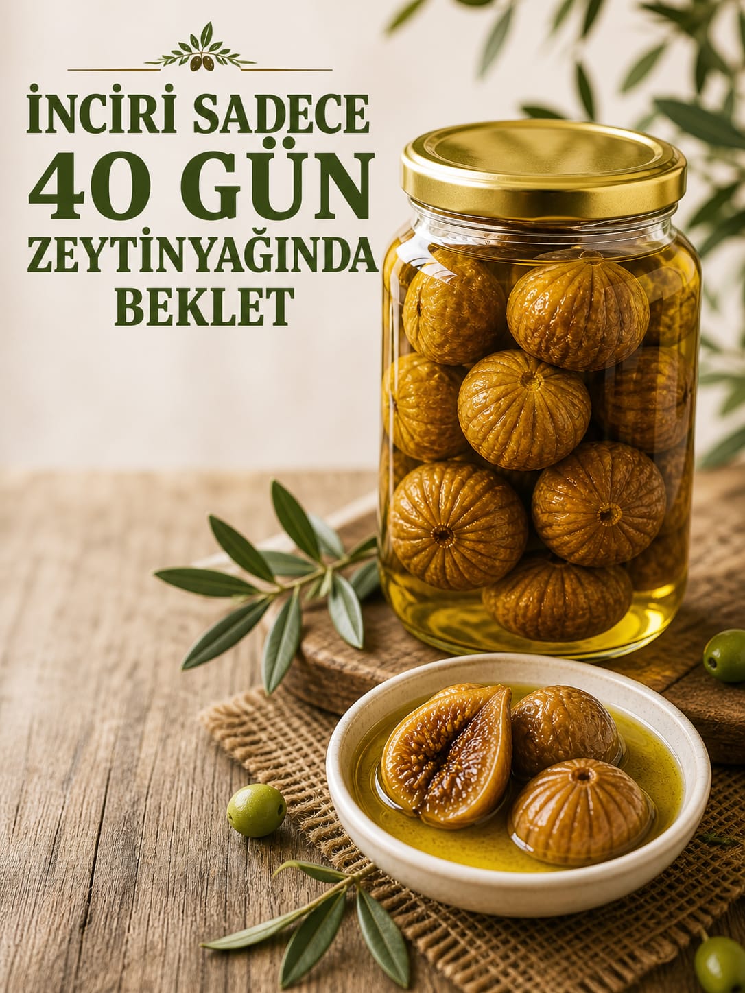 İnciri 40 Gün Zeytinyağında Bekletince Neler Olur?