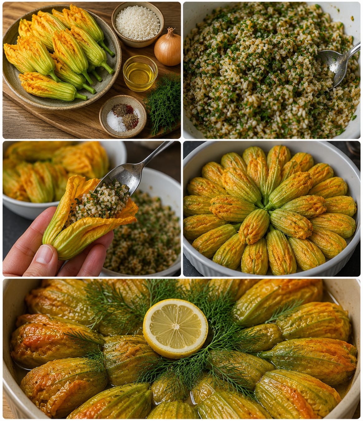 Kabak Çiçeği Dolması Tarifi