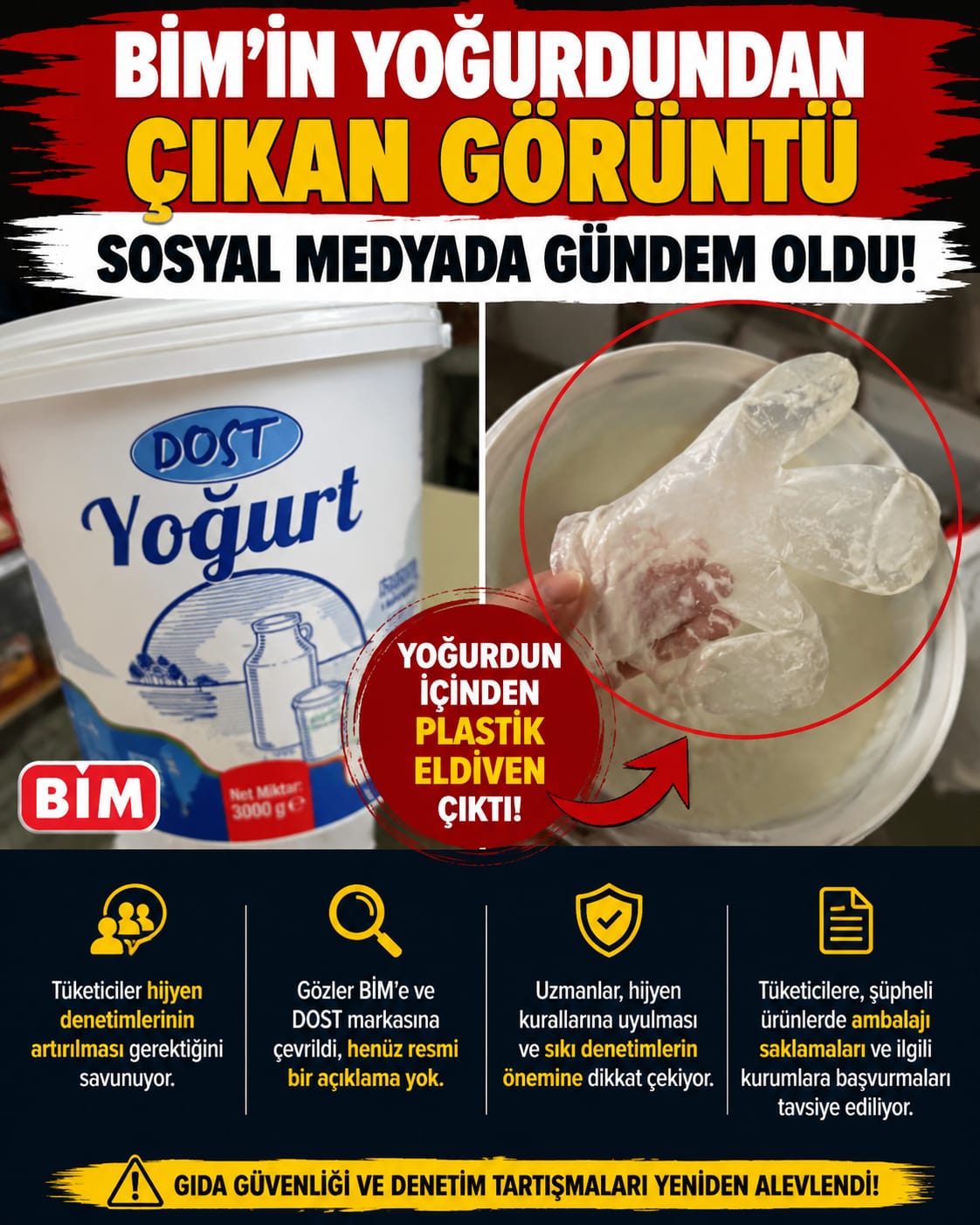 Şok İddia! Marketten Alınan Yoğurt Sosyal Medyada Olay Yarattı
