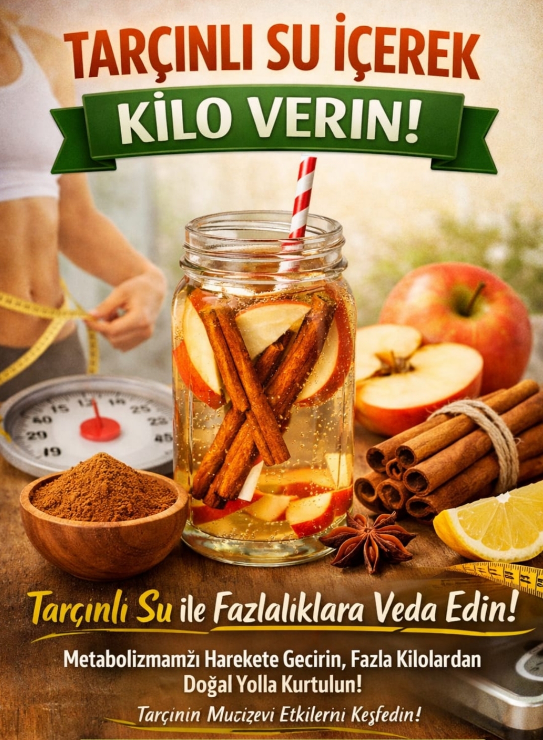 Tarçınlı Su İçerek Kilo Verin