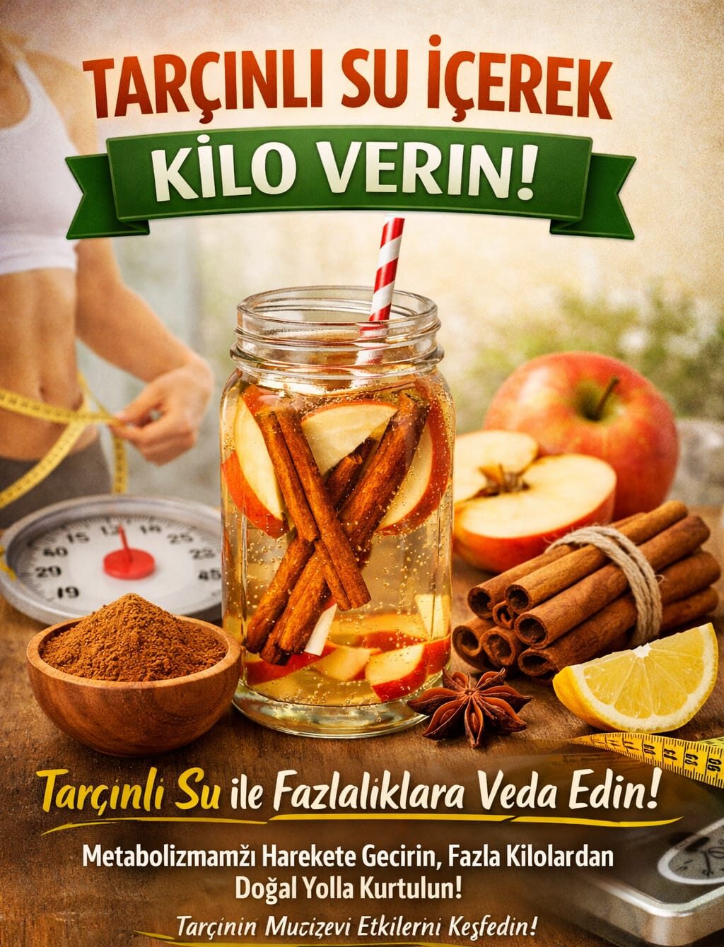 Tarçınlı Su İçerek Kilo Verin