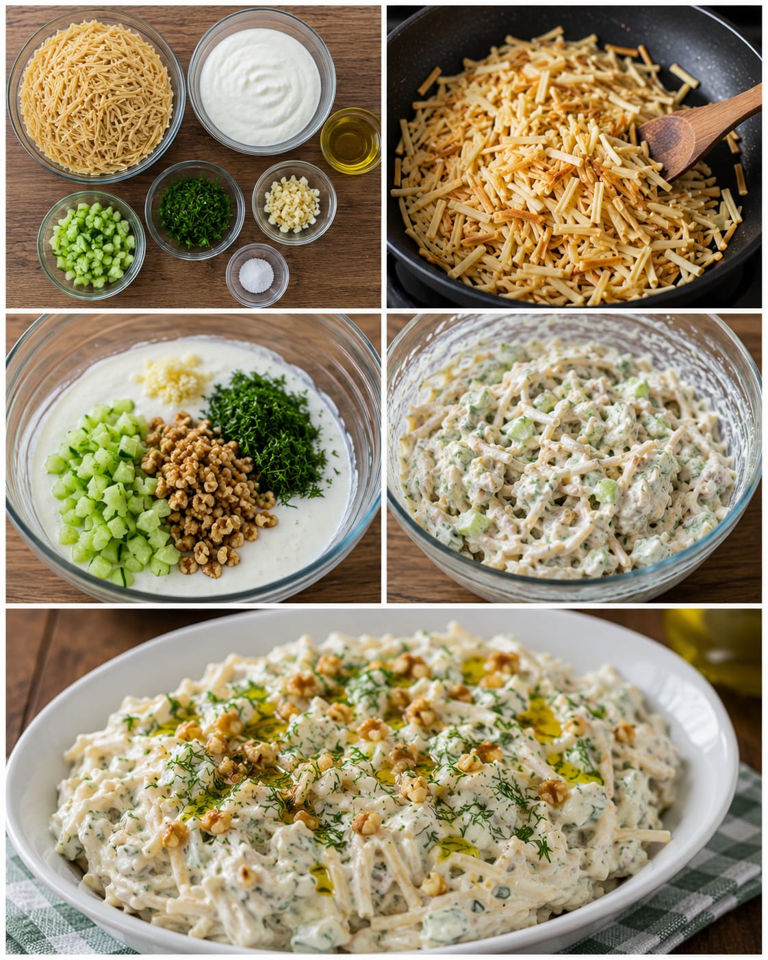 Yoğurtlu Erişte Salatası Tarifi